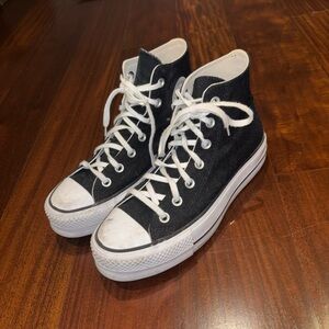 Black Platform Converse High-Top Sneakers🖤🖤